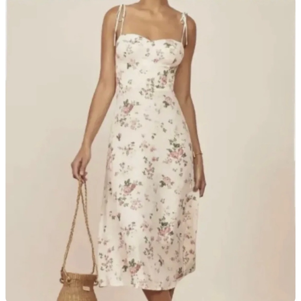 Reformation Saldana dress in flourish